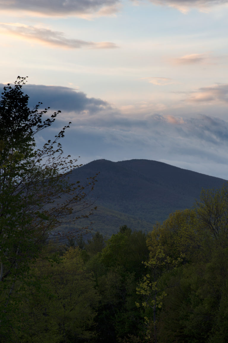 Mountain Rising in the Distance with Clouds