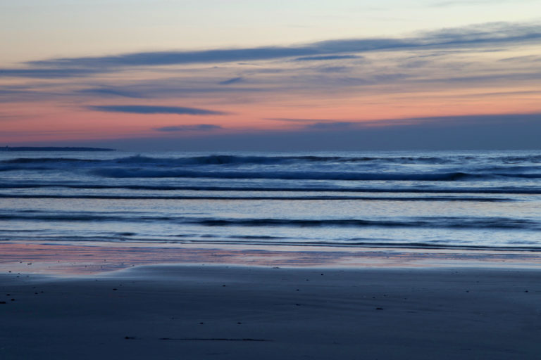 Peaceful Striped Sunrise Landscape at the Beach
