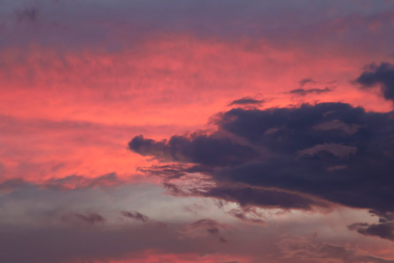 Vibrant Fluorescent Sunset Clouds
