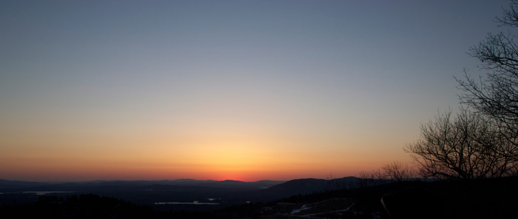 Sunset Panorama With Mountains