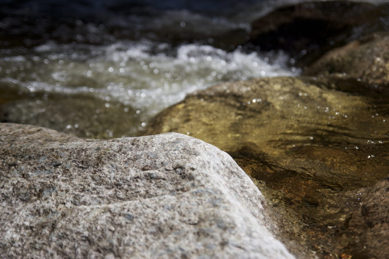 River Water Splashing Rocks