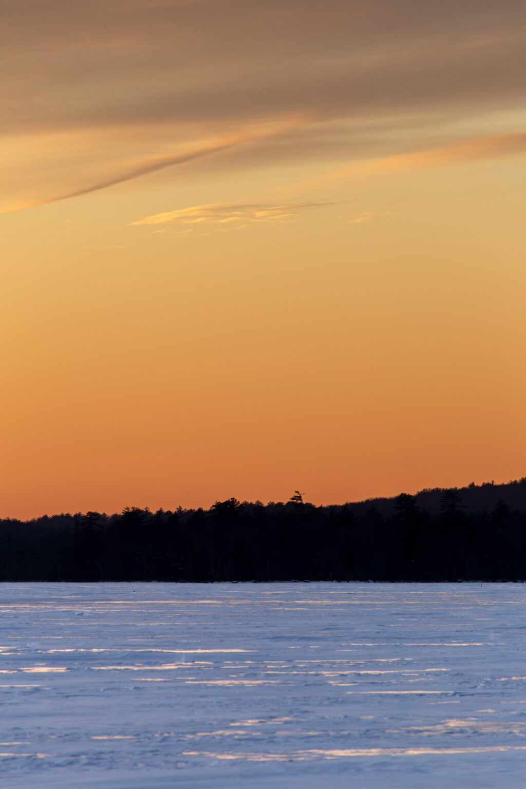 Icy Lake Sunset