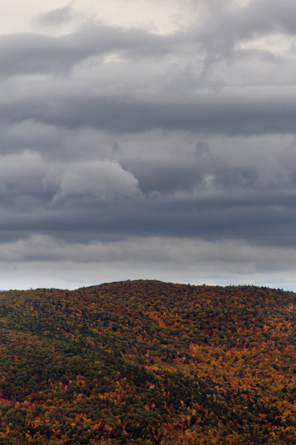 Clouds Over a Foliage Covered Mountain