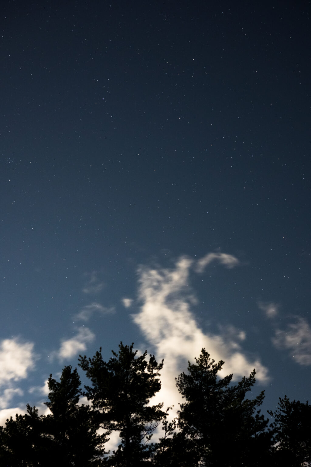Moonlit Clouds With Stars