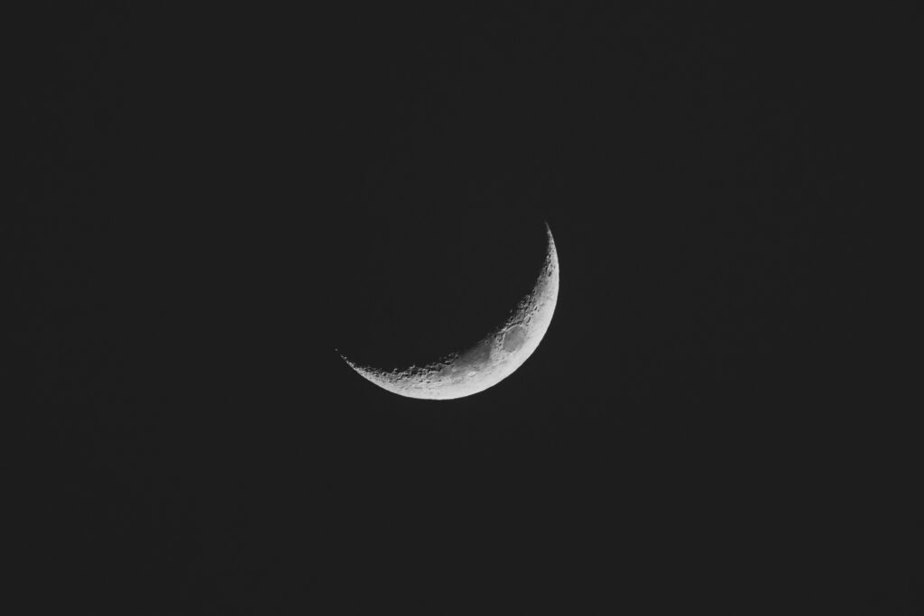 Moon on a Matte Black Sky