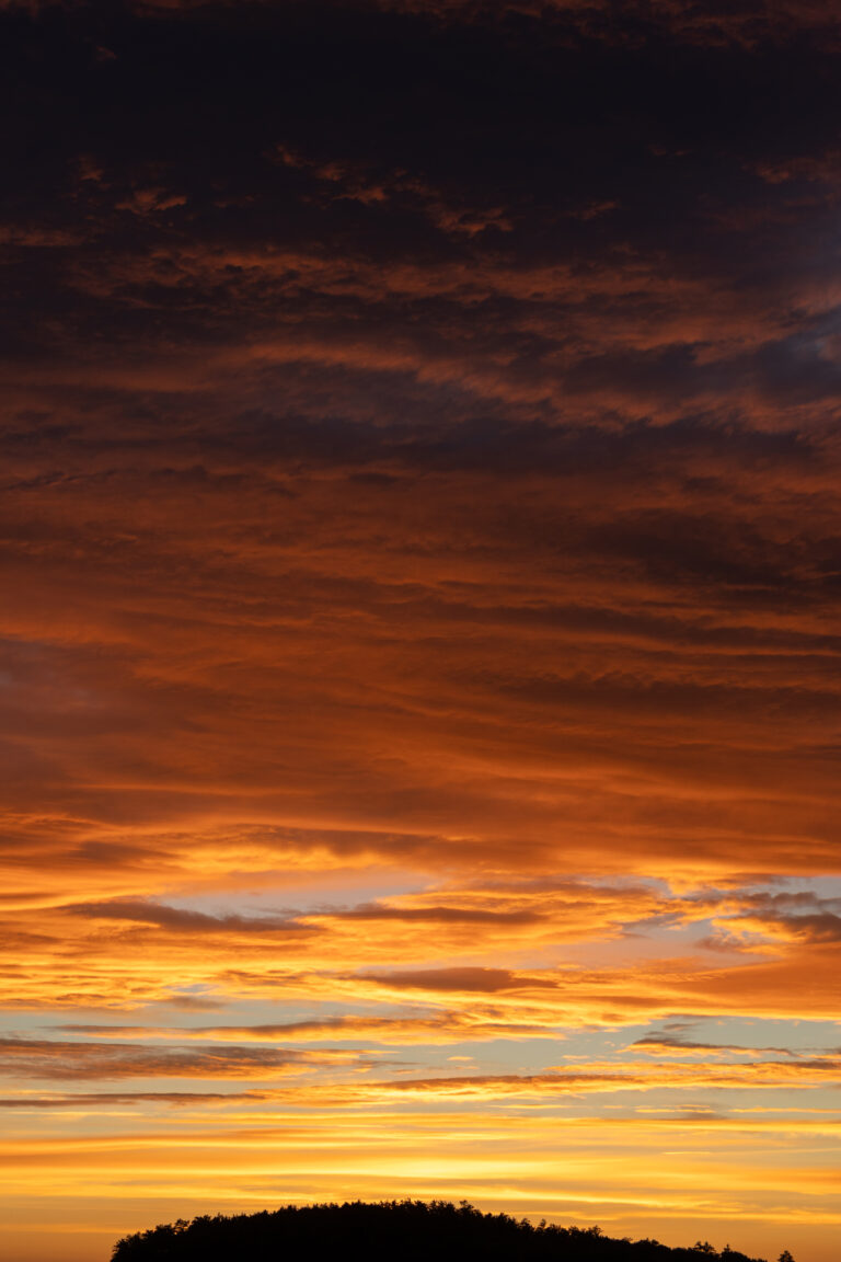 Fiery Sunset Clouds