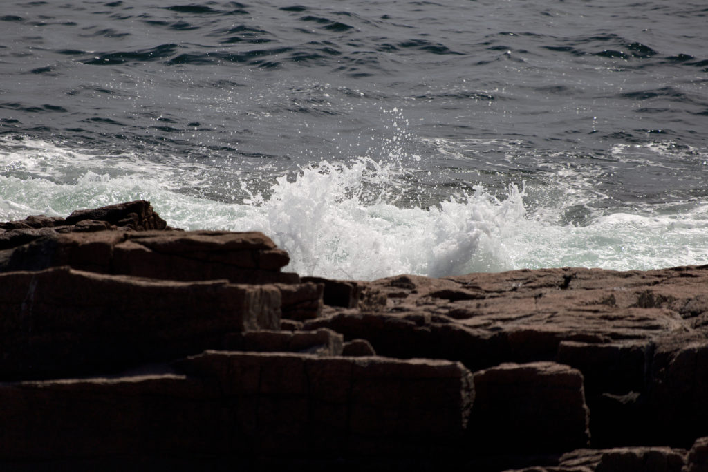 Crashing Ocean Wave on Rocks