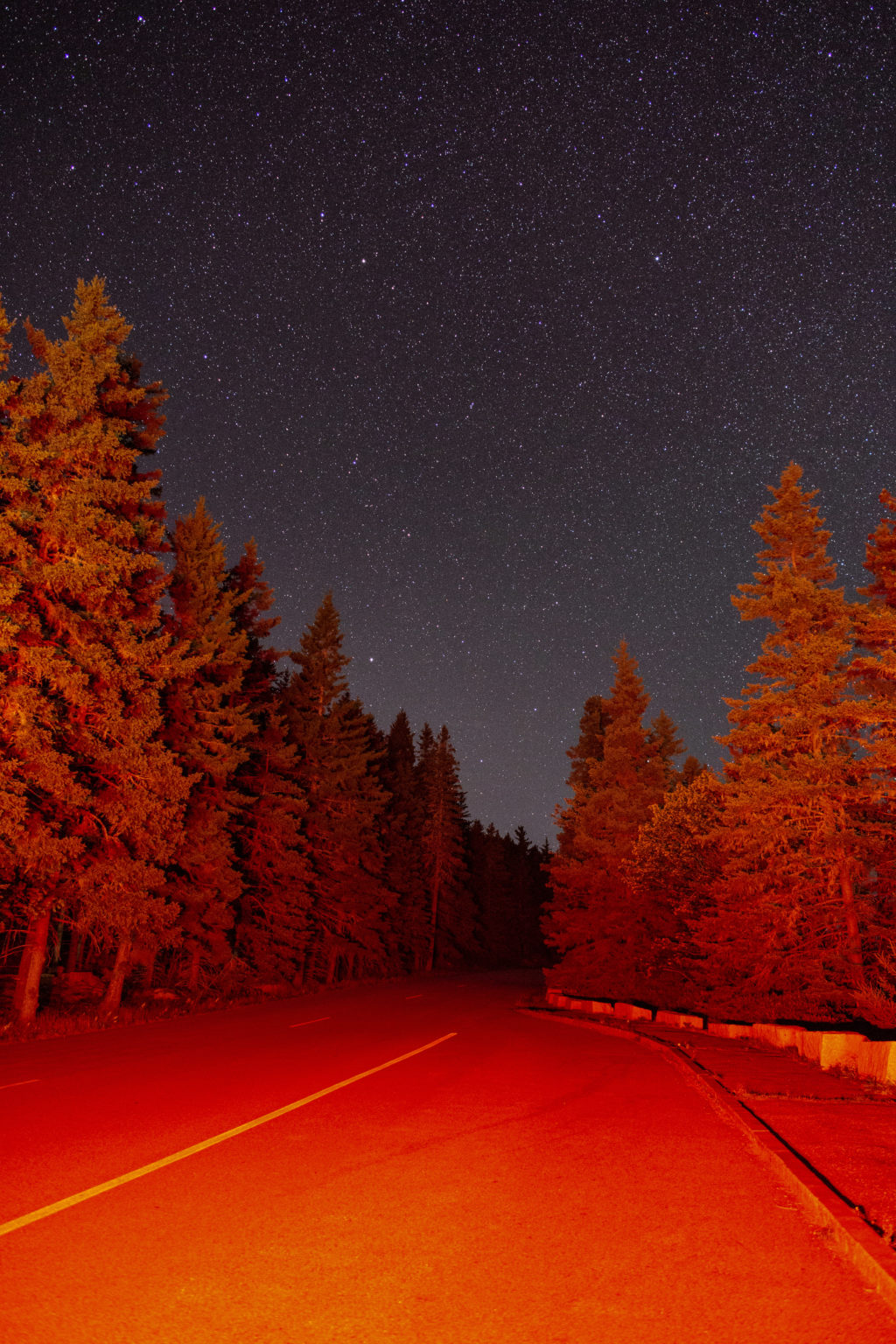 Red Road at Night