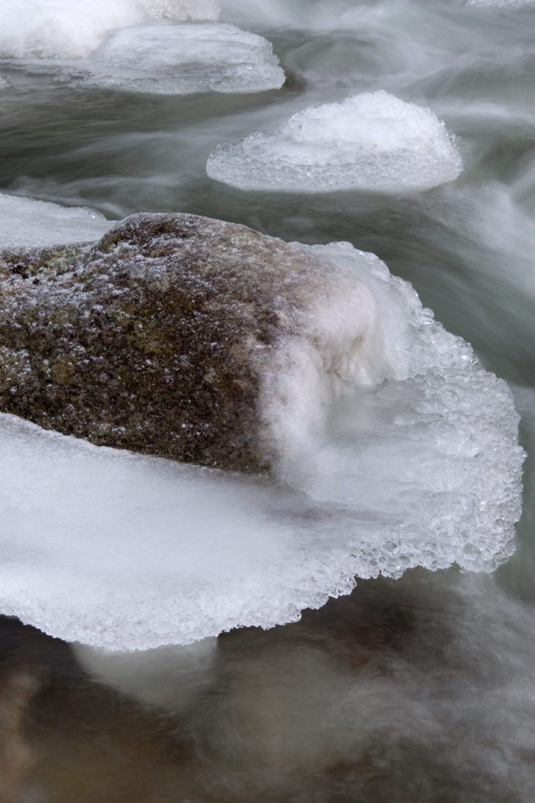 Icy Rock in Stream