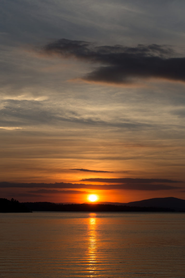 Sunset Reflection Across the Lake