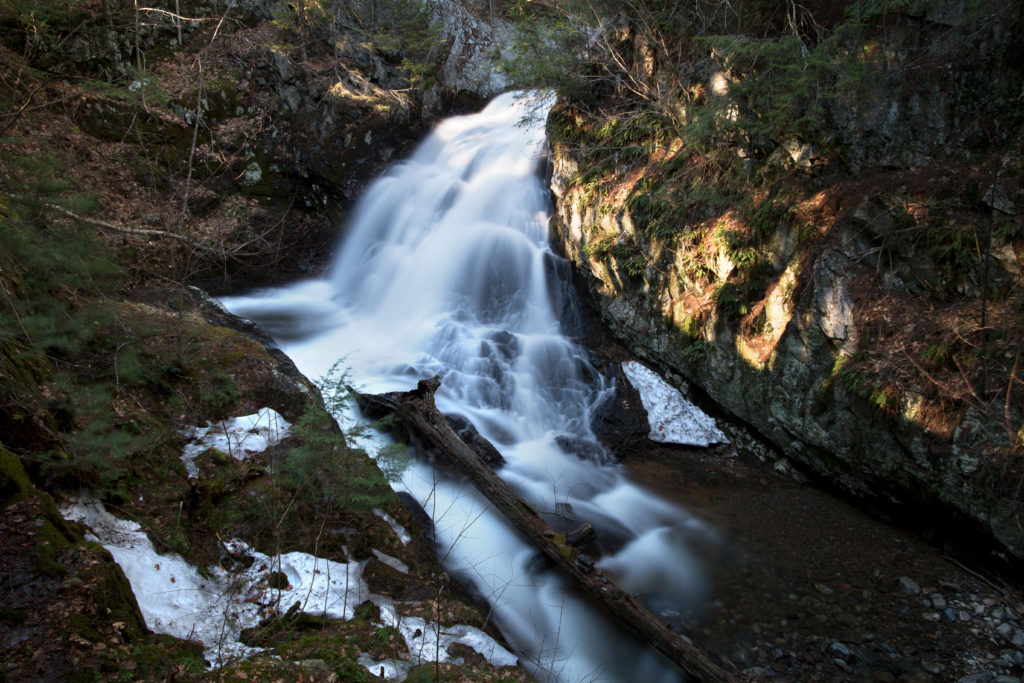 Waterfall Spilling Down Rocks