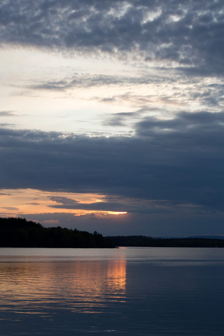 Calm Sunset Lake Reflections